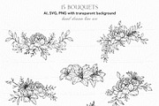 Wildflowers Line Art, an Object Graphic by CaraulanStore (Thumbnail 4 of 12)