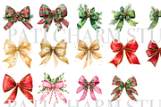 16 Christmas Bows Clipart, a Decorative Illustration by Pati Charm Studio (Thumbnail 2 of 8)