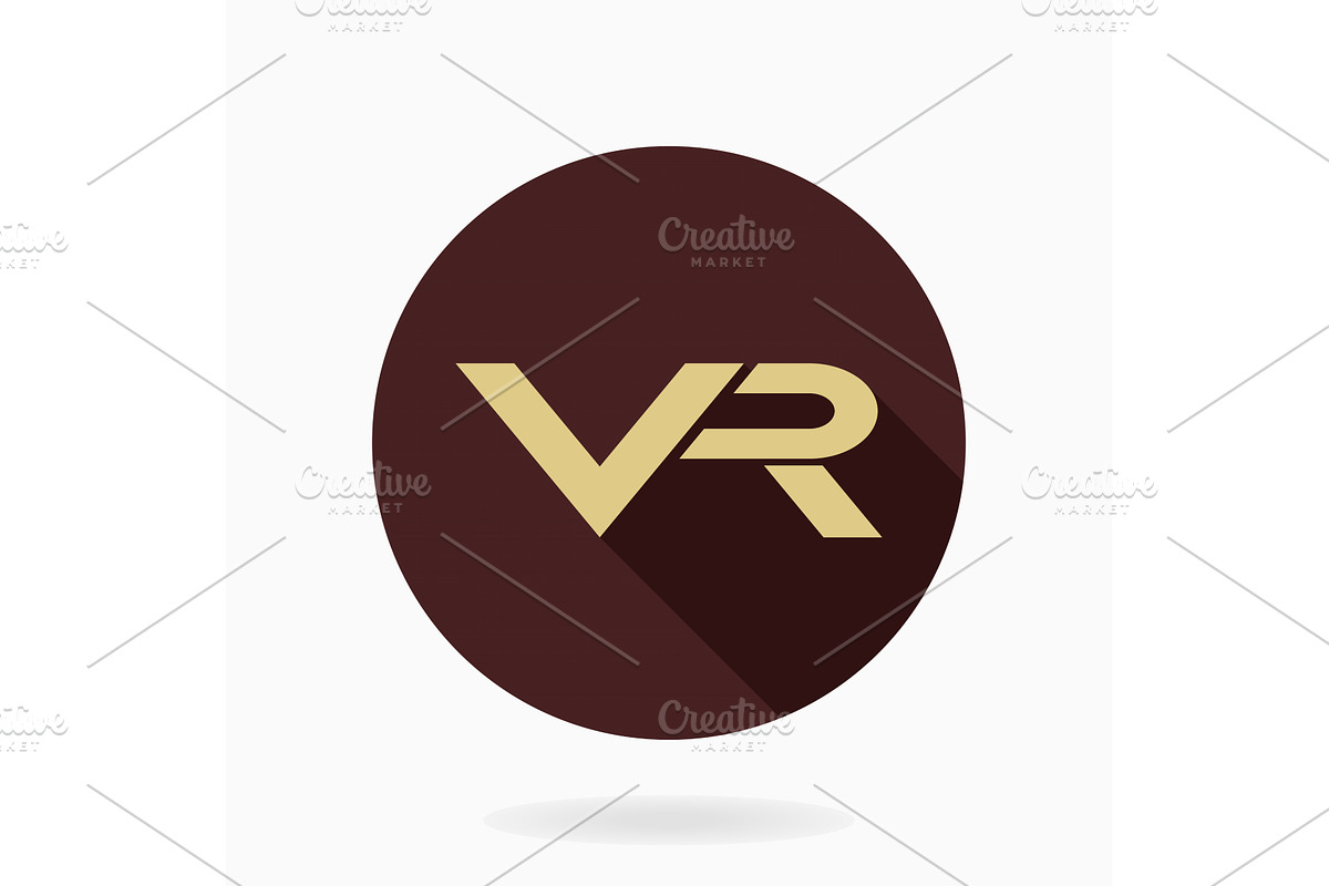 Modern Vector VR Logo in the Circle, a Duotone Icon by FineArtStudio (Photo 1 of 3)