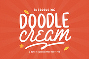 Doodle Cream - Handwritten Font Duo, a Handwritten Font by Littlehand (Thumbnail 1 of 10)