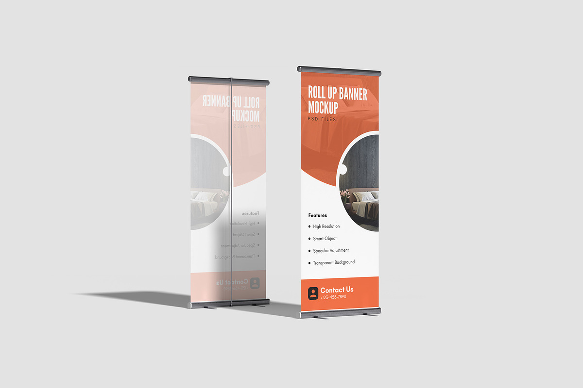 Roll-Up Banner Mockups, an Advertising Mockup by graphiccrew (Photo 6 of 10)
