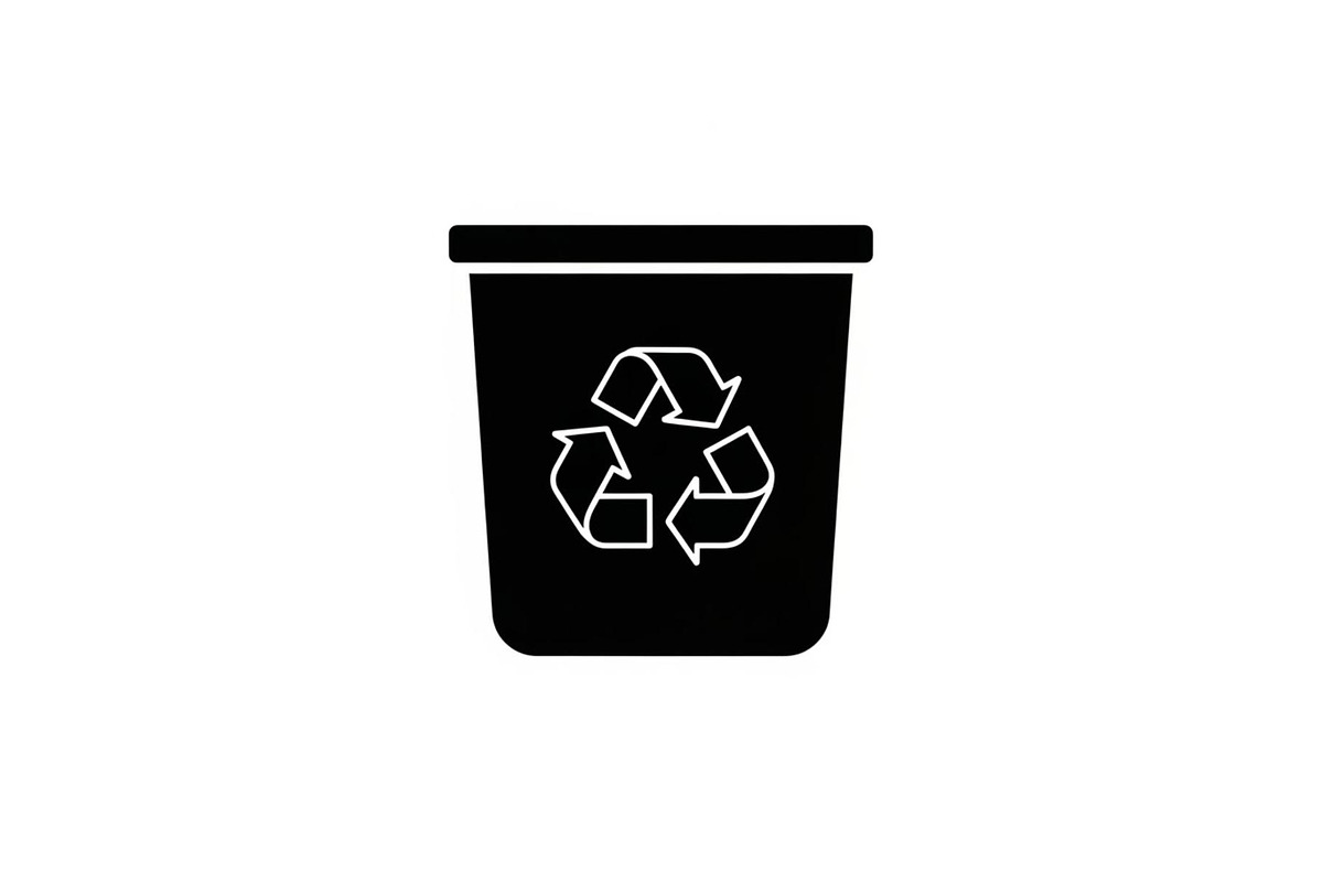 Recycling Bin Minimal Silhouette, a Graphic by Designer_Momina (Photo 4 of 14)