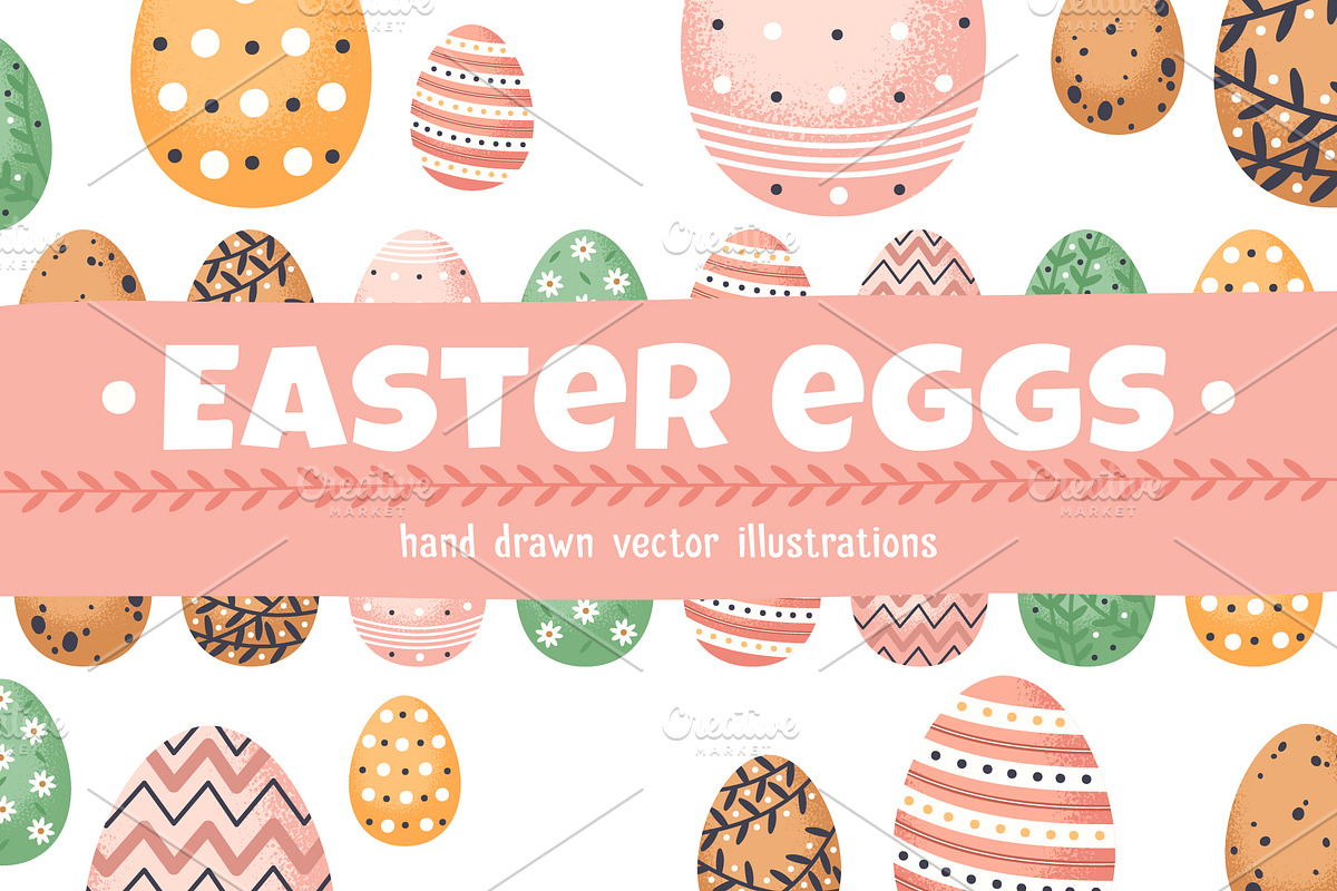 Painted Easter eggs, a Seasonal Illustration by Torontotokio (Photo 1 of 3)