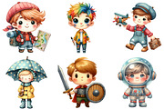 Quirky Little Boys Clipart Bundle, an Illustration by Daily.Designs (Thumbnail 4 of 5)
