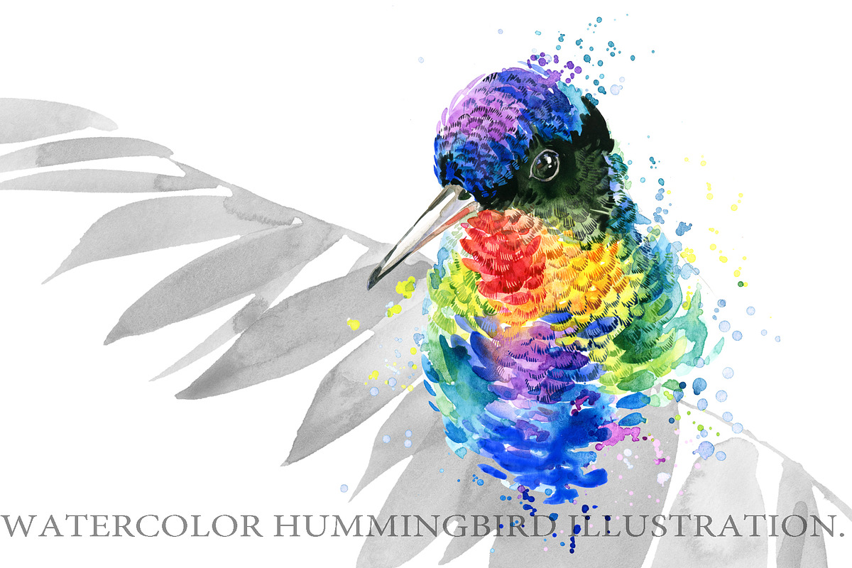 Watercolor Tropical plant & Bird, an Object Graphic by FineArt (Photo 9 of 22)