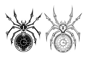 Monochrome Mechanical Spider