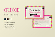GRLHood - Thank You Card, a Print Template by StreaksideStd (Thumbnail 1 of 3)