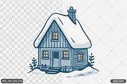 Winter Cottage Hand Drawn Bundle, a Photo by Actual Pixel (Thumbnail 2 of 8)