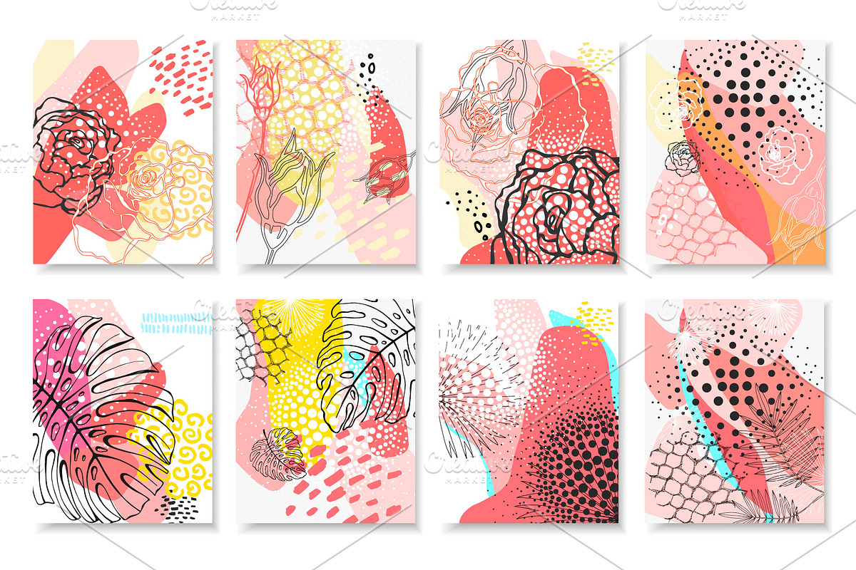 Abstract floral collection, a Decorative Illustration by Polanika (Photo 2 of 12)