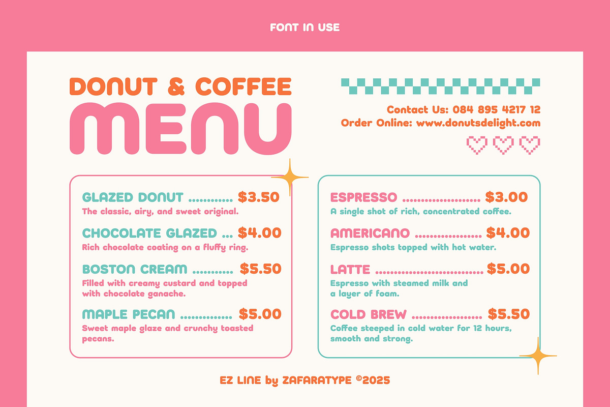 EZ Doughie, a Sans Serif Font by Zafara Studios (Photo 2 of 6)