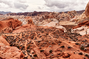 Scenery of stone desert stock photo containing landscape and rock