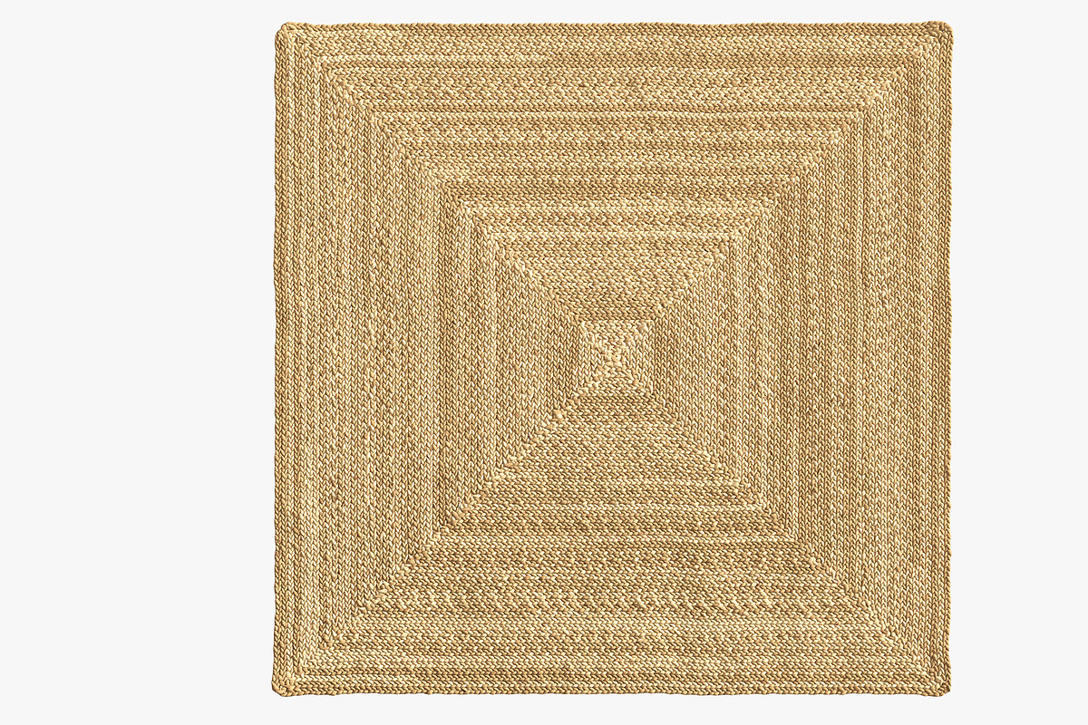 Dina Coastal Jute Rug Square, a Furniture 3D Model by 3dmitruk (Photo 9 of 15)