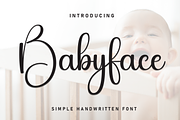Babyface | Script Font, a Handwritten Font by Scratchones (Thumbnail 1 of 8)