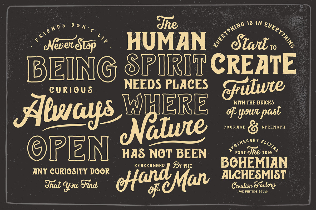 Bohemian Alchemist 5 Font + 15 Badge, a Script Font by Opus Nigrum (Photo 12 of 17)