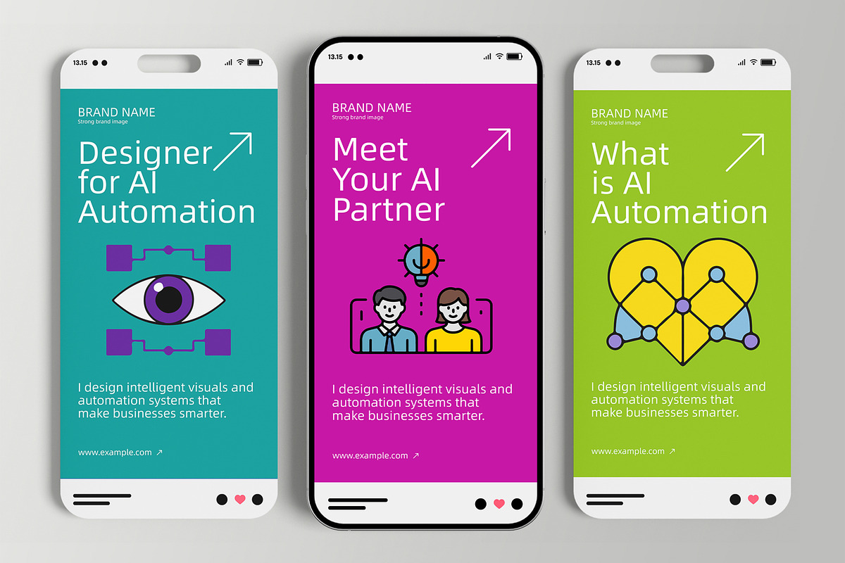 Designer for AI Automation Story, a Social Media Template by MightyDesign (Photo 1 of 7)