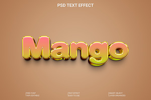 Mango Text Effect Photoshop, a Layer Style Add-On by Imamul001