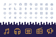 Music Icons, an Outline Icon by Limitless (Thumbnail 2 of 2)