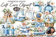 Watercolor Self Care Clipart Bundle, a Seasonal Illustration by designcity5 (Thumbnail 1 of 5)