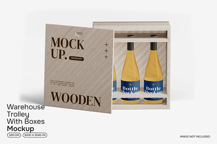 Wooden Box Mockup