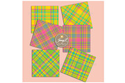 Colorful Bright Plaids Digital Paper, a Background Graphic by JennyL Designs (Thumbnail 2 of 7)