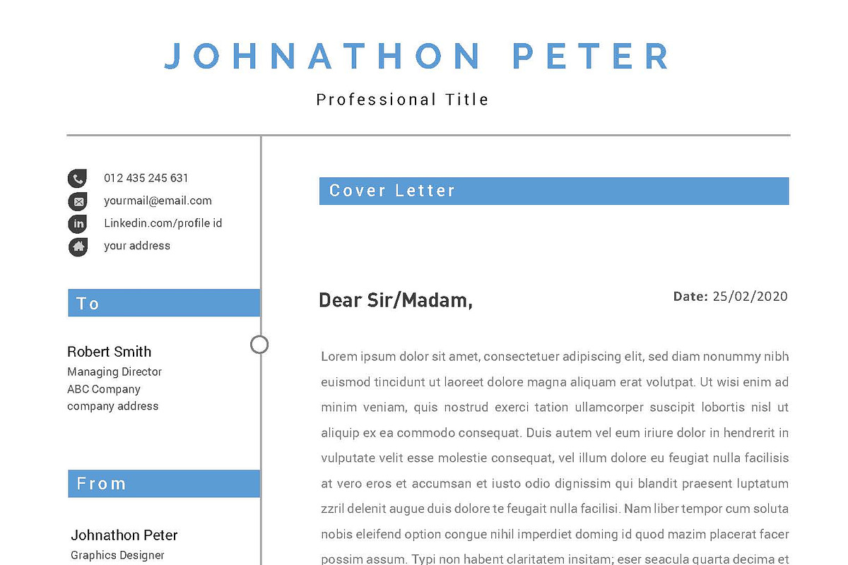 Clean CV & Resume Template, a Resume Template by ARP Creation