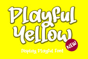 Playful Yellow, a Script Font by Letterafa Studio (Thumbnail 1 of 7)