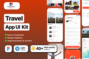 Trip Tourava  - Travel App UI Kit, an UI Kit Template by piyush608