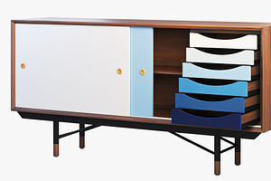 1955 Sideboard 3d Model