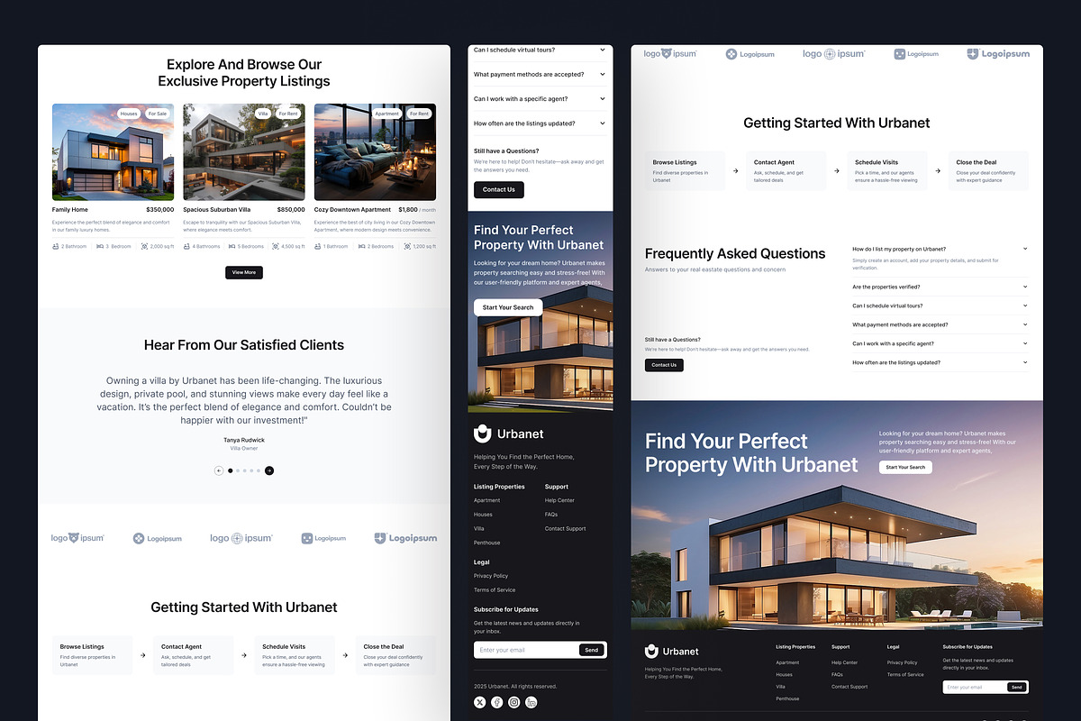 Urbanet - Real Estate Website, an UI Kit Template by peterdraw (Photo 2 of 7)
