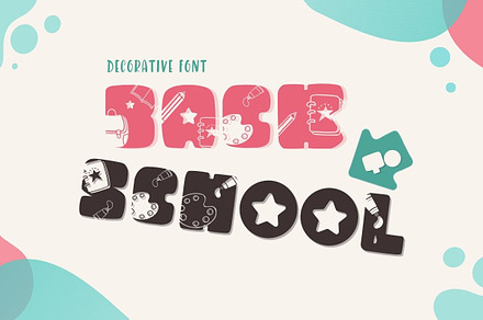 Back To School | Display Font, a Symbol Font by AnningArts