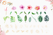 Tropical Watercolor Alphabet Letter, a Decorative Illustration by Cacacolors Clipart (Thumbnail 3 of 6)