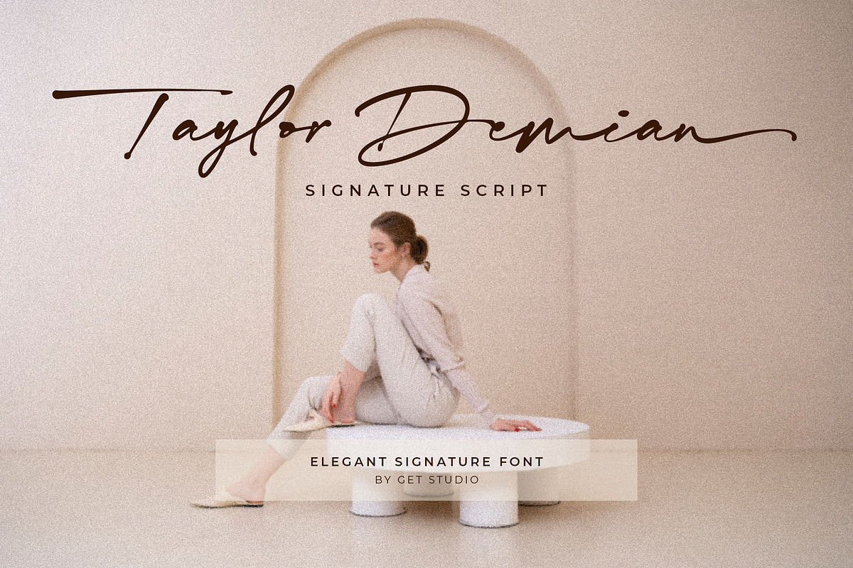 Taylor Demian - Signature Font, a Script Font by Get Studio (Photo 2 of 21)