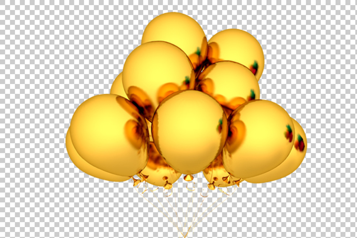 Gold Balloon - 3D Render PNG, a Graphic by TrueMitra Designs