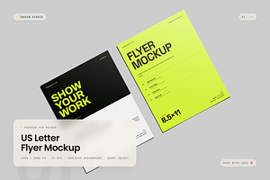 US Letter Flyer Mockup, an Advertising Mockup by Toasin Studio