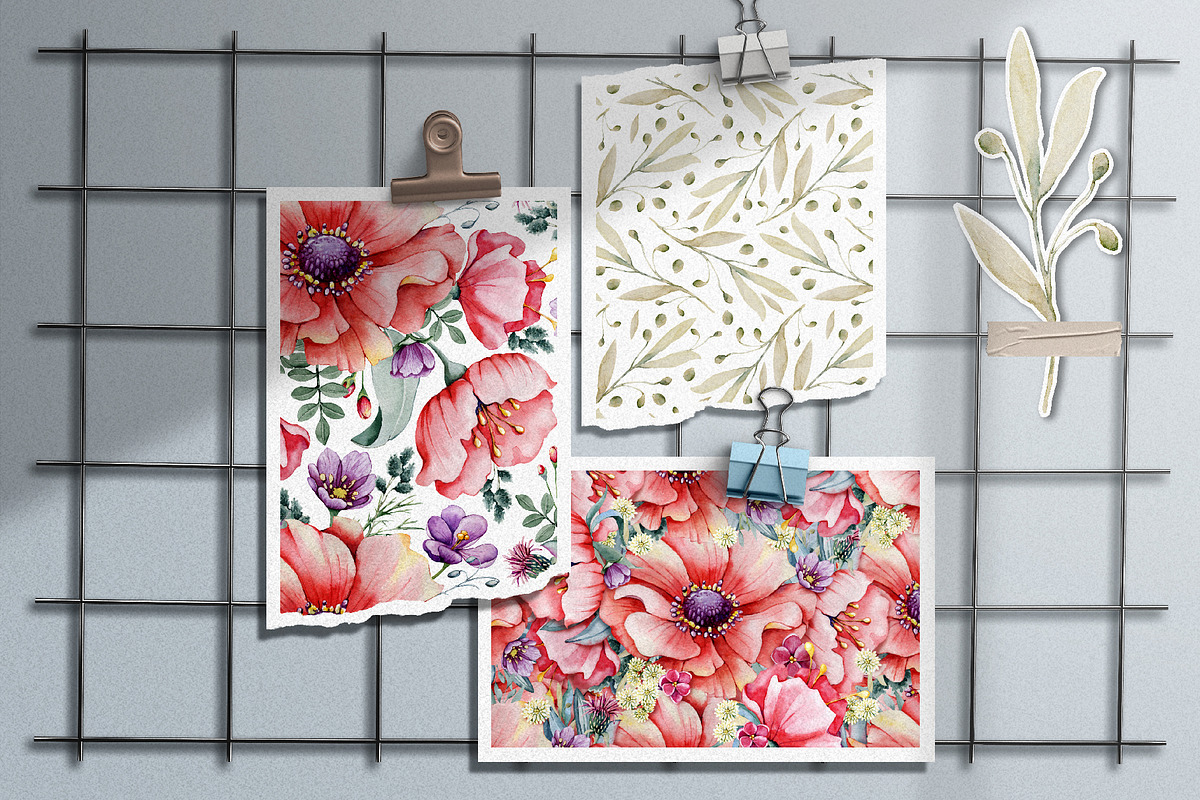 Watercolor wildflowers set, an Illustration by Artmanata (Photo 19 of 26)