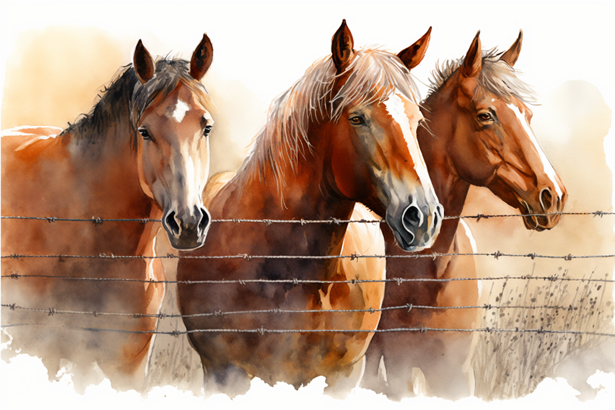 Horse Haven Watercolor Collection, an Animal Illustration by artsy-fartsy (Photo 5 of 9)