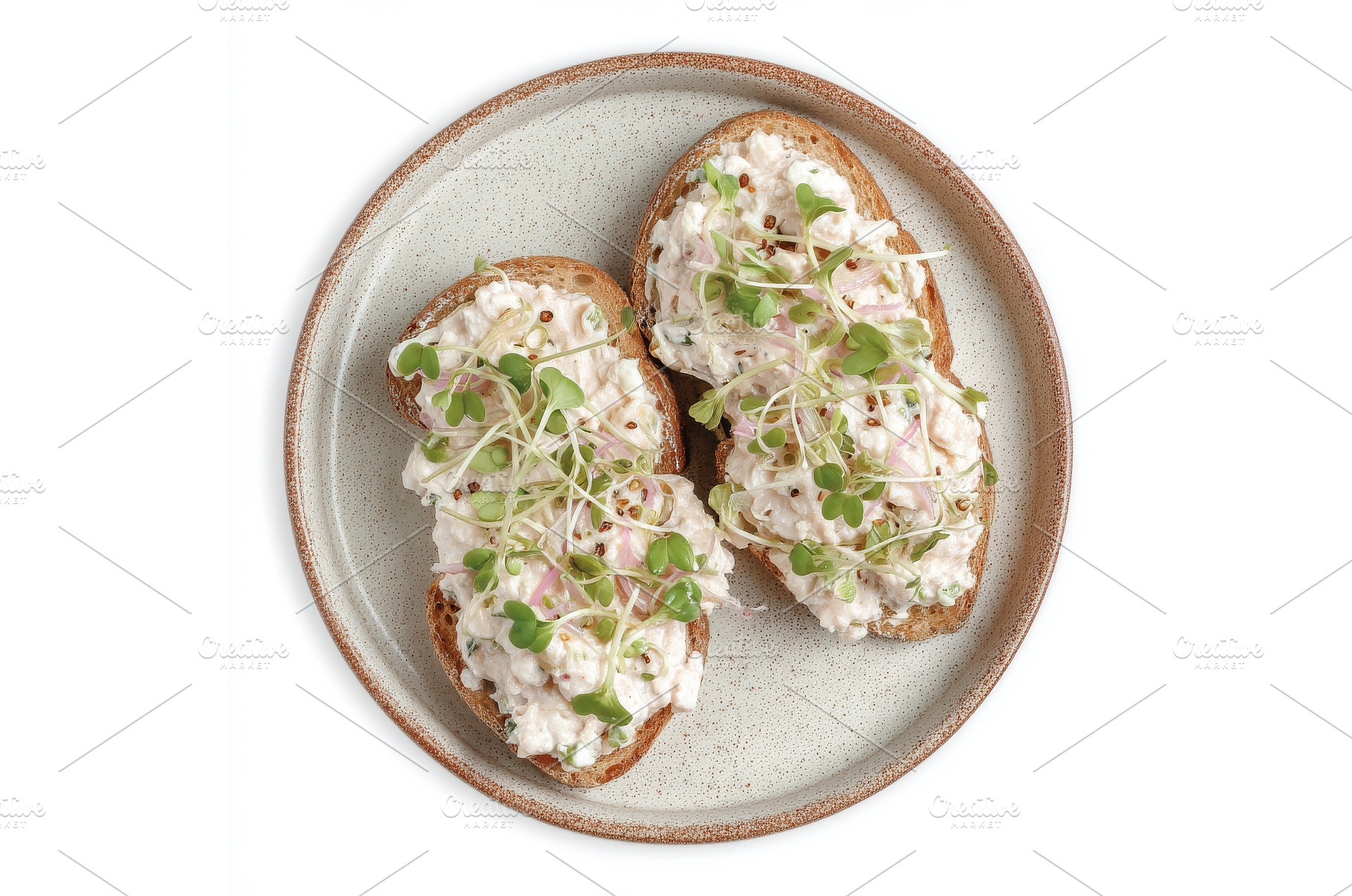 On a gray plate isolated against, a Food & Drink Photo by ZinetroN