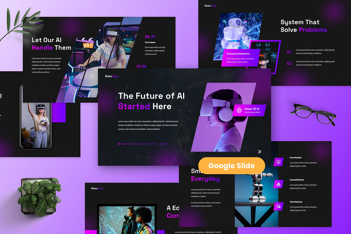 RoboTech - Artificial Intelligence, a Presentation Template by GraphauseProject (Photo 1 of 6)