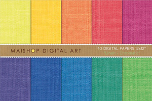 Digital Papers Linen Chromatic