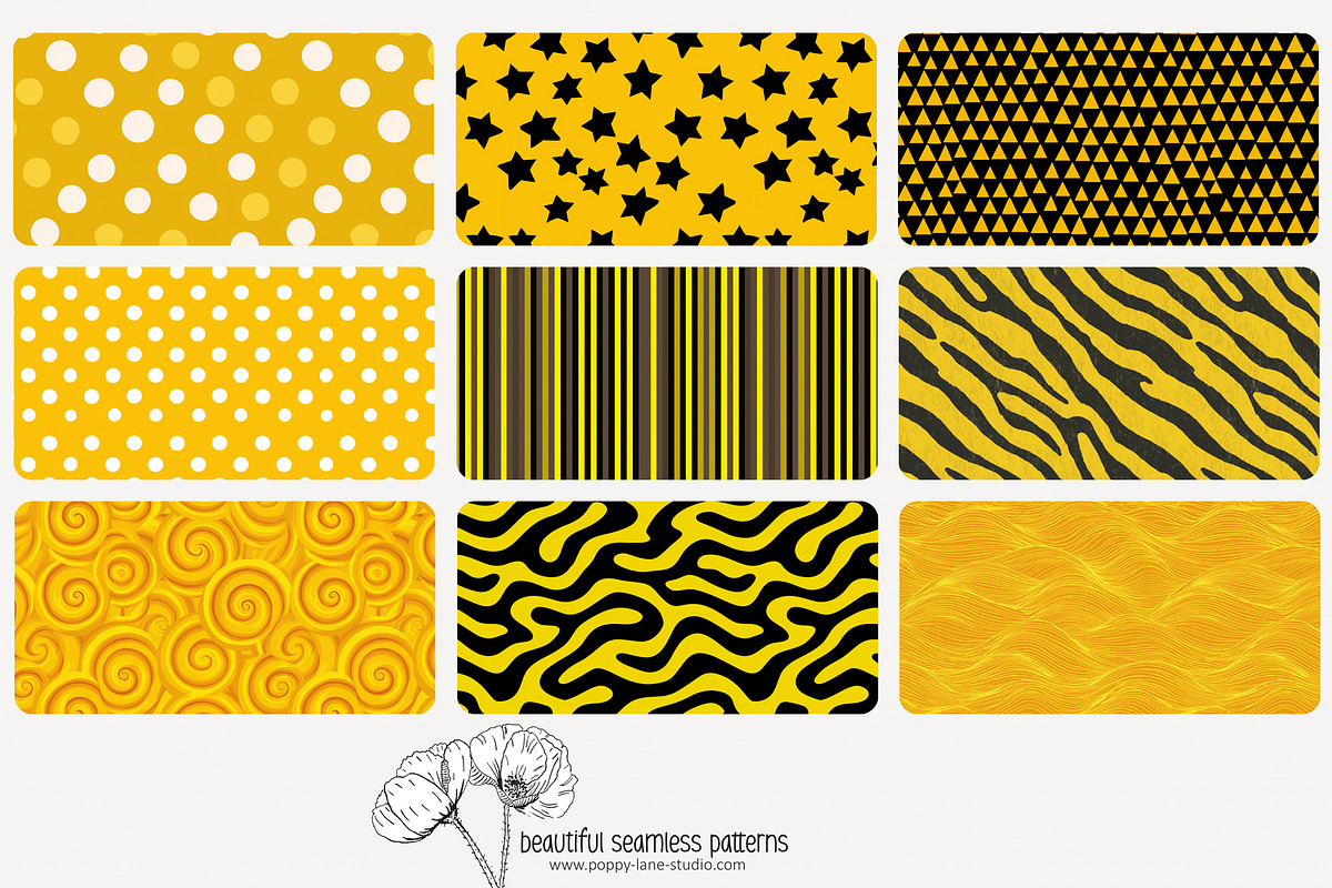80 yellow geometric seamless pattern, a Pattern Graphic by Poppy Lane Studio (Photo 7 of 11)