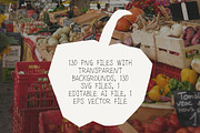 Market Cutouts: 130 Textured Shapes, a Food Illustration by Veyla (Thumbnail 14 of 15)