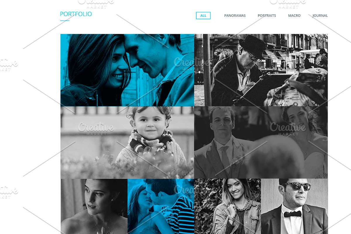 Photographer One Page Website PSD, a Landing Page Template by PRtopdesign (Photo 2 of 4)