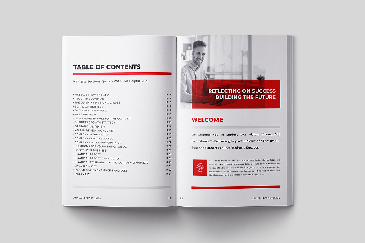 Annual Report Template, a Brochure Template by Designsoul14 (Photo 5 of 15)