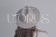 Utorus - Unique Serif Font, a Serif Font by Aqeel_Art (Thumbnail 1 of 12)