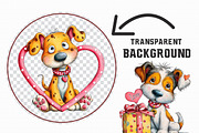 Whimsical Valentine Dog Clipart, an Illustration by Libby Wishes (Thumbnail 3 of 5)