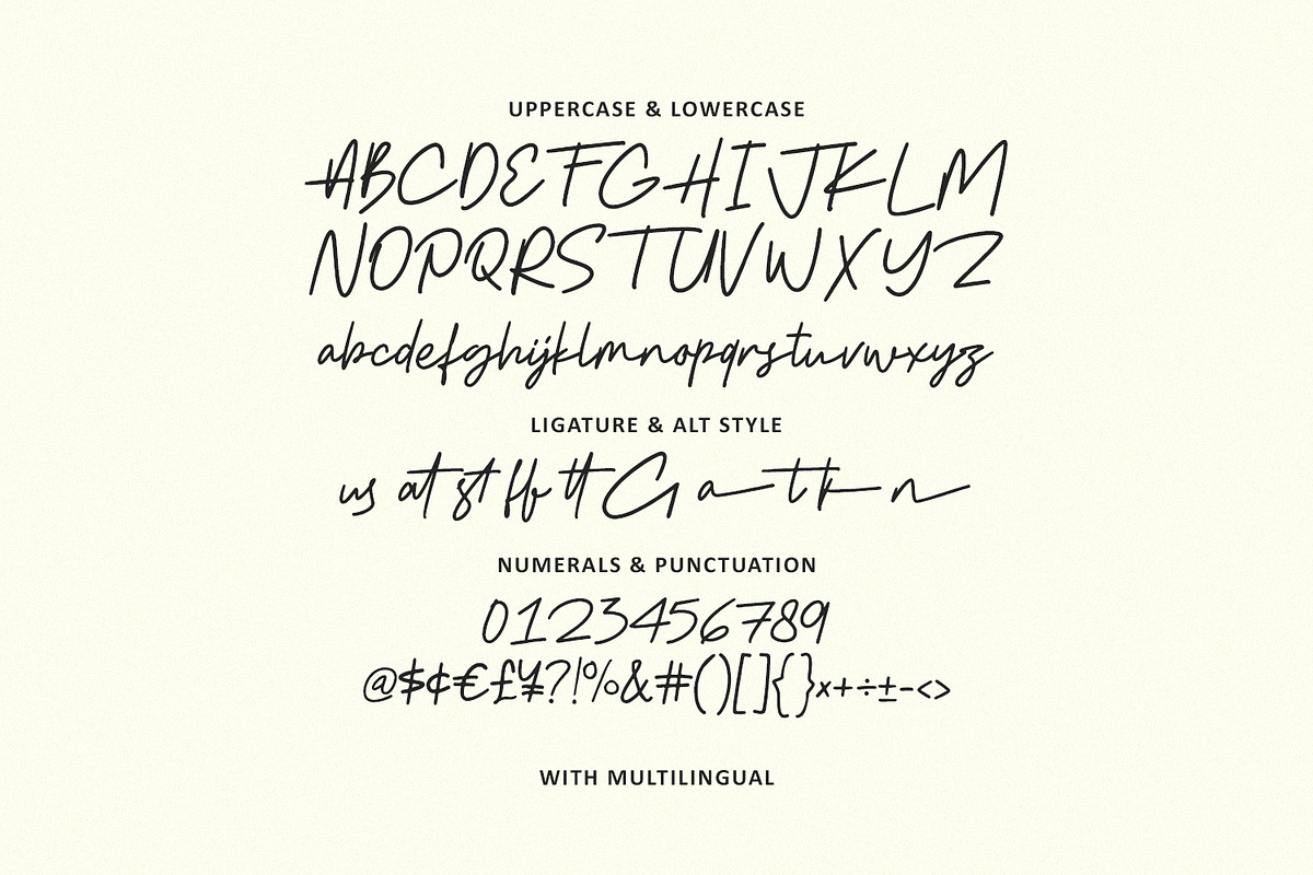 Osteno Monoline Script Font, a Script Font by Maulana Creative (Photo 4 of 7)