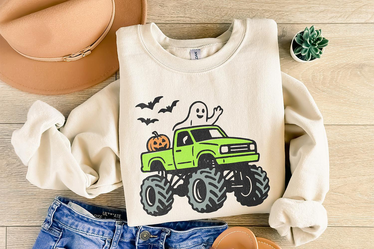 Monster Truck Halloween PNG, Ghost, an Illustration by SharpMarketplace (Photo 8 of 9)