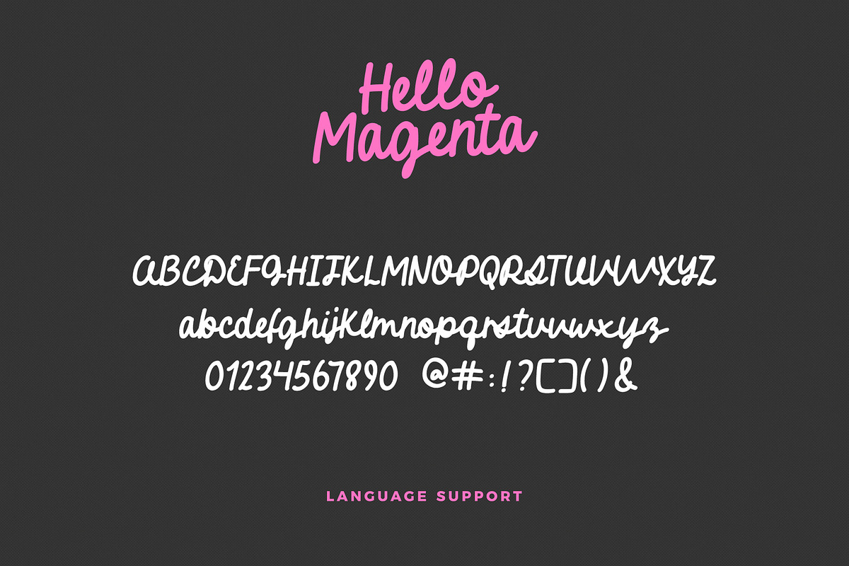 Handwriting Bold Script Font Magenta, a Script Font by pixelcolours (Photo 5 of 5)