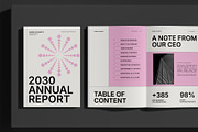 White Pink Annual Report, a Brochure Template by Neermana (Thumbnail 3 of 10)