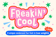 Freakin' Cool - Handwritten fonts, a Sans Serif Font by Carole Chevalier (Thumbnail 1 of 12)